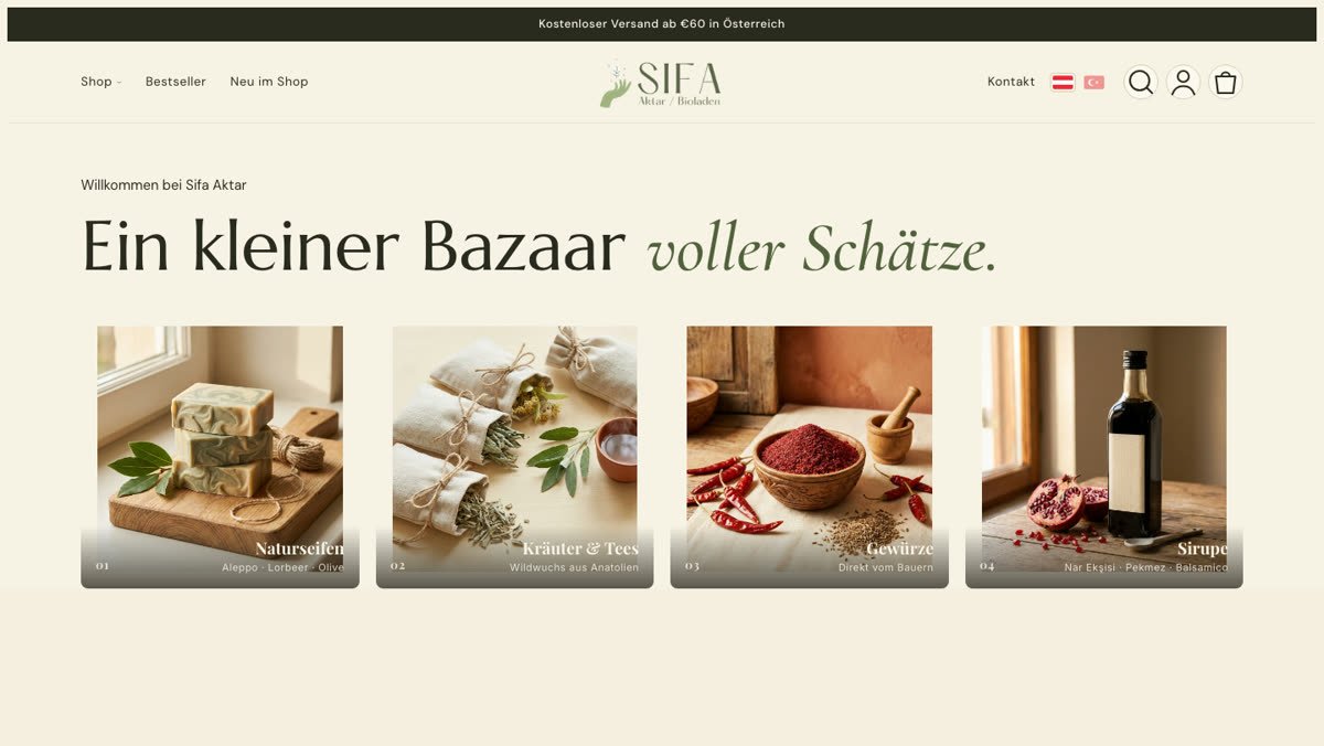 Startseite von Sifa Aktar