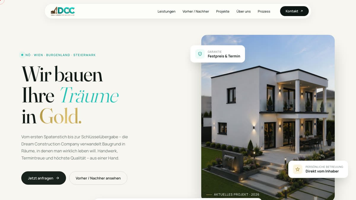 Startseite von DCC