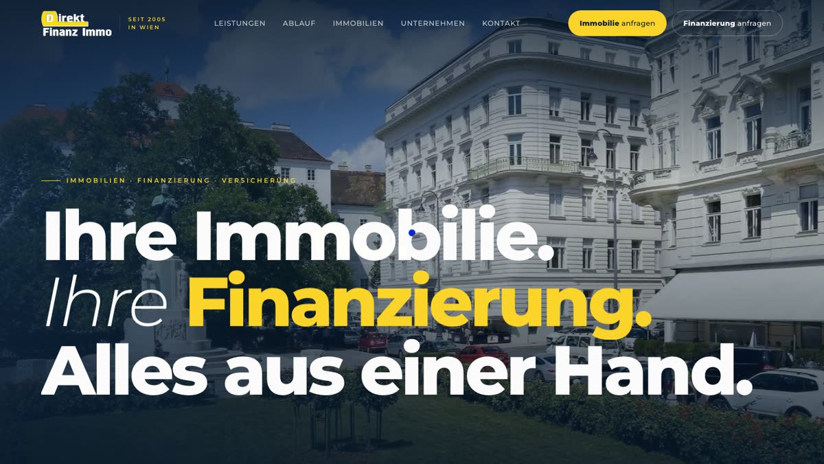 Startseite von Direkt Finanz Immo