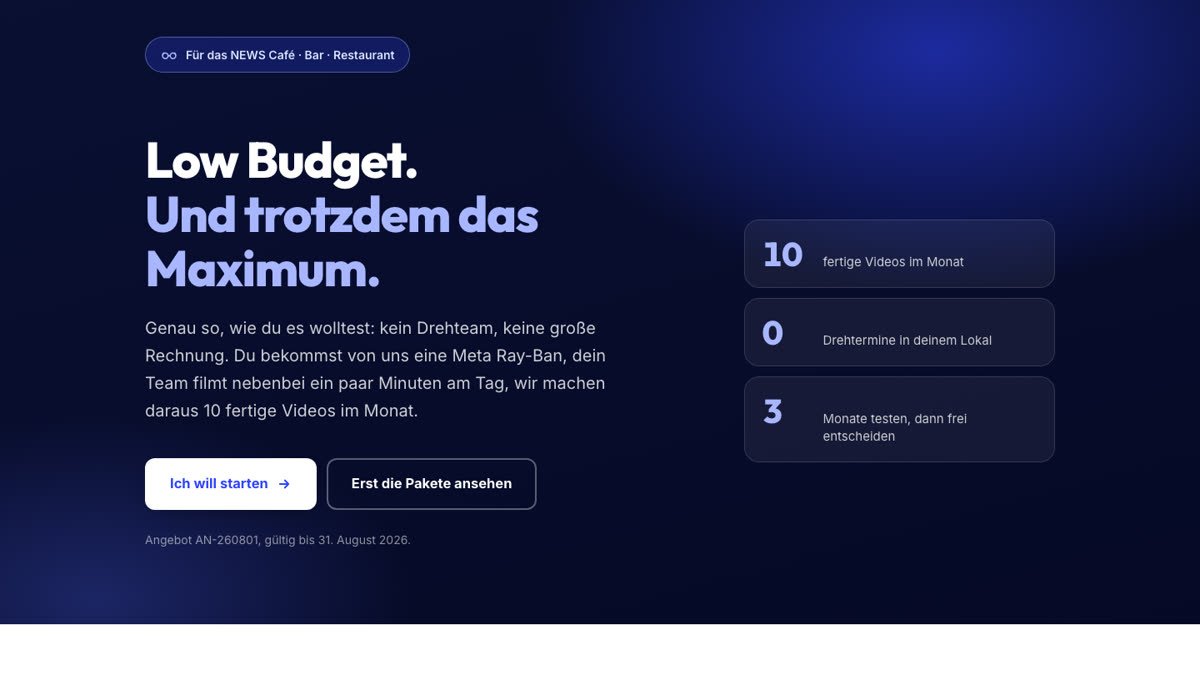 Startseite von NEWS Café