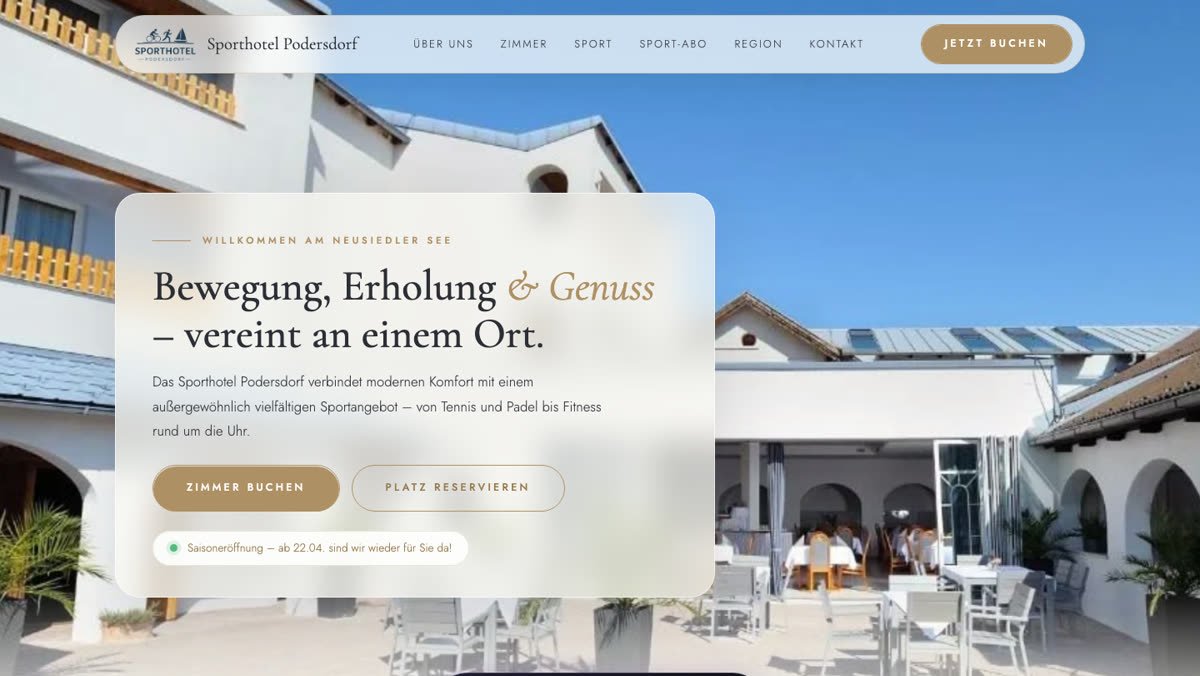 Startseite von Sporthotel Podersdorf