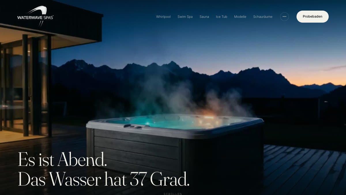 Startseite von Waterwave Spas